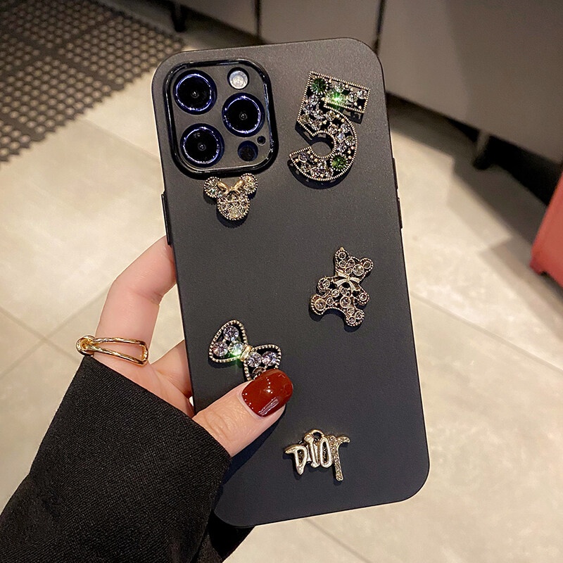 Ốp Điện Thoại Đính Đá Họa Tiết Hoạt Hình 3D Cho iPhone 13 12 11 Pro X XR XS MAX 5 5S 6 6S 7 8 Plus + 12 13 Mini