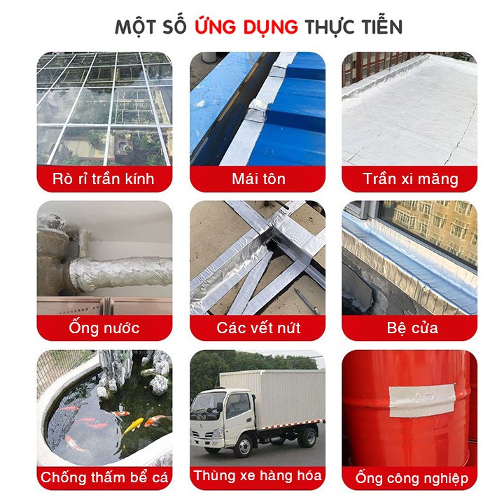 Băng keo SIÊU DÍNH trên mọi bề mặt, chống thấm, ẩm, nước chịu nhiệt nhiều kích thước dài 5m dvg