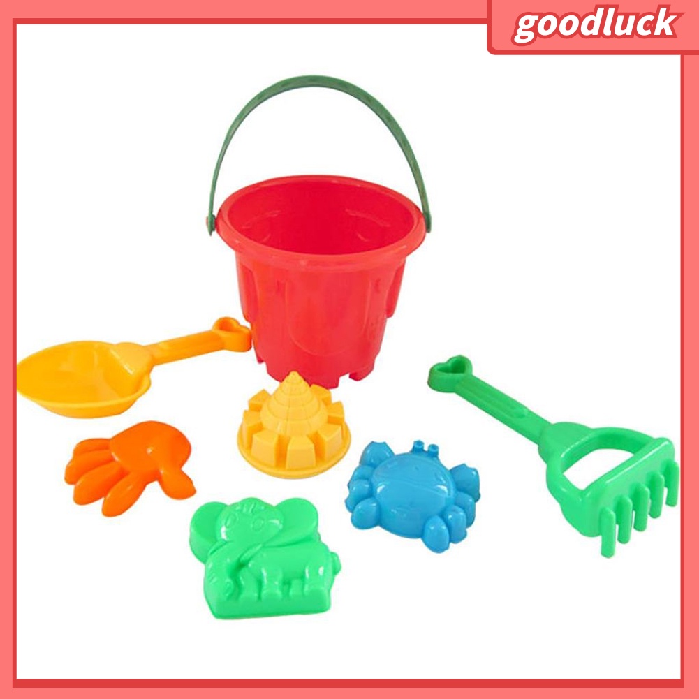 Set 7 món đồ chơi xây lâu đài cát bãi biển cho bé