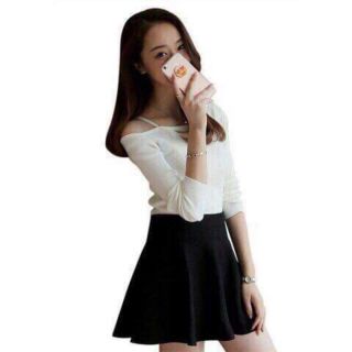 Áo thun gân bẹc vai 1 dây