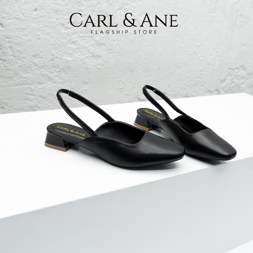 [Mã WABRTL3 -10% đơn 250K]Carl &amp; AneGiày cao gót mũi vuông phong cách Hàn Quốc cao 3cm màu đen CL022