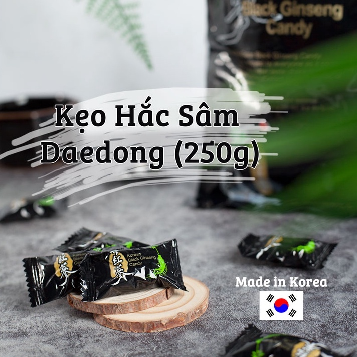 Kẹo Hắc Sâm Daedong Hàn Quốc Bịch 250g - Date T12/2023