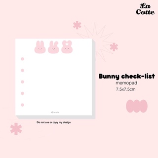 Lacotte | Bunny check-list giấy nhớ memopad 🐰🤍