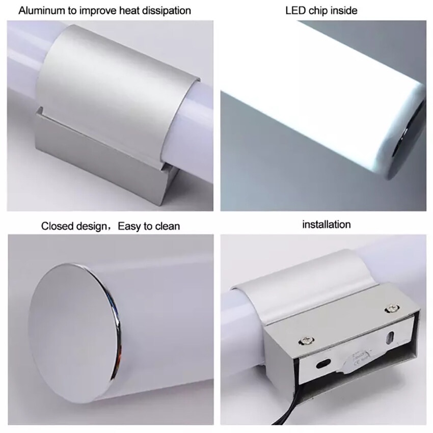 Đèn LED 12W 16W 110V-24 Ánh Sáng Trắng Ấm Chống Thấm Nước Bằng Thép Không Gỉ Gắn Tường Phòng Tắm