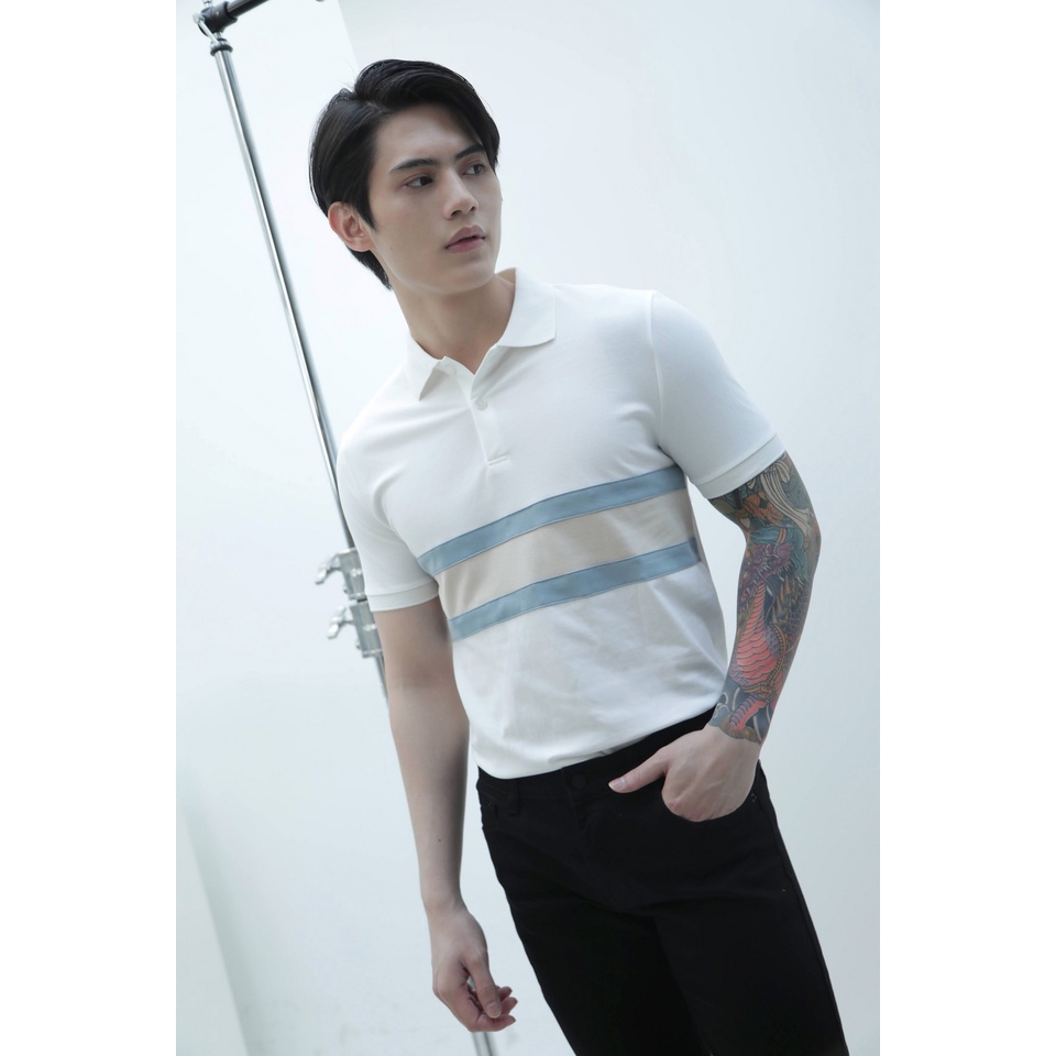 A/G Áo Polo Nam Có Cổ Trắng Đen Phối Sọc Ngang Phom Slimfit Chất Liệu Cotton Thoáng Mát Phong Cách Trẻ Trung | BigBuy360 - bigbuy360.vn