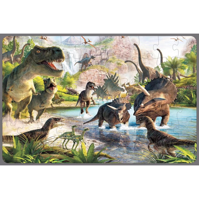 Đồ chơi xếp hình ZHAN QI TOYS 60 mảnh hình hoạt hình hỗ trợ giáo dục cho bé