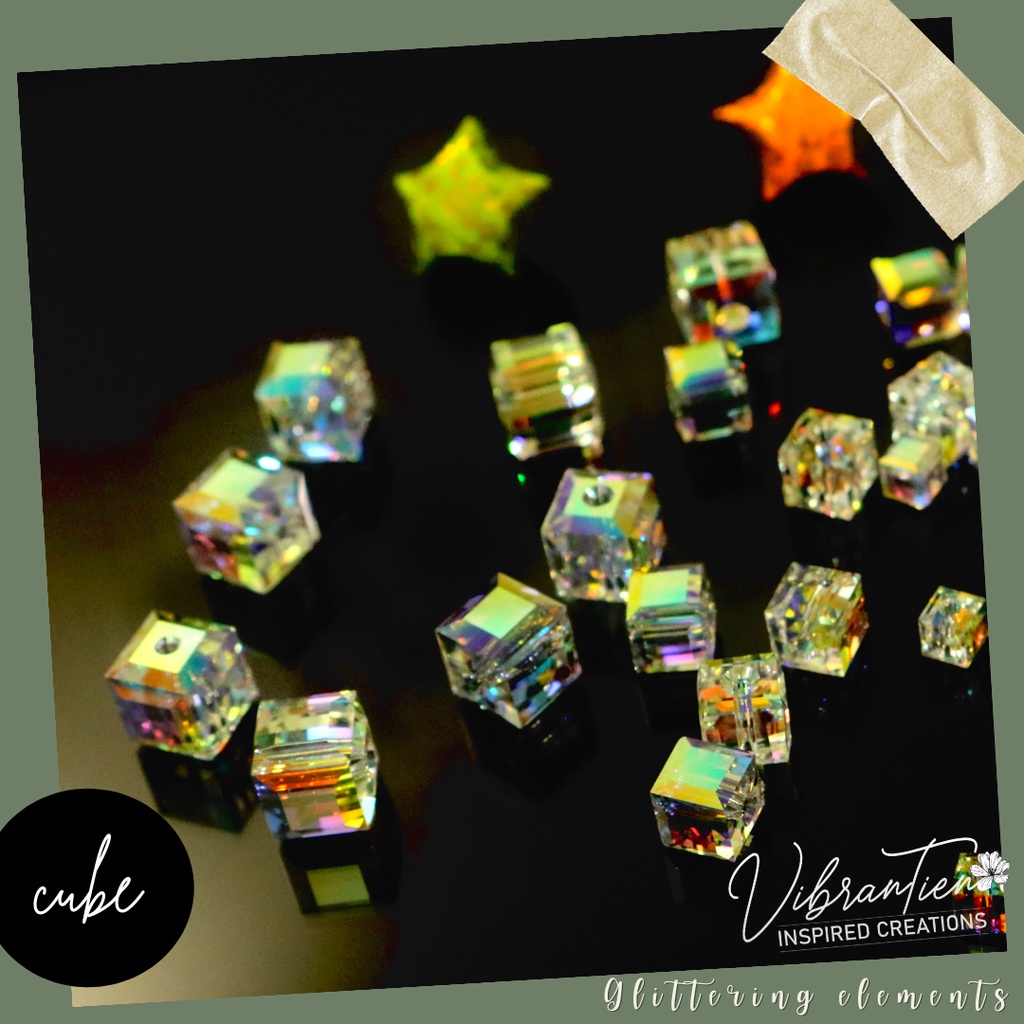 Pha lê Swarovski Khối Vuông 4-8mm