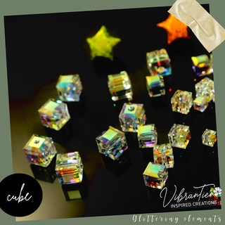 Pha lê Swarovski Khối Vuông 4-8mm