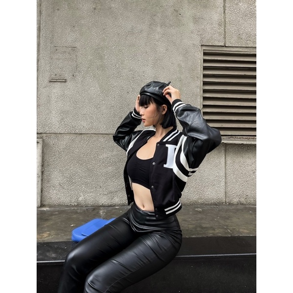 [2]áo khoác croptop oversize lucie