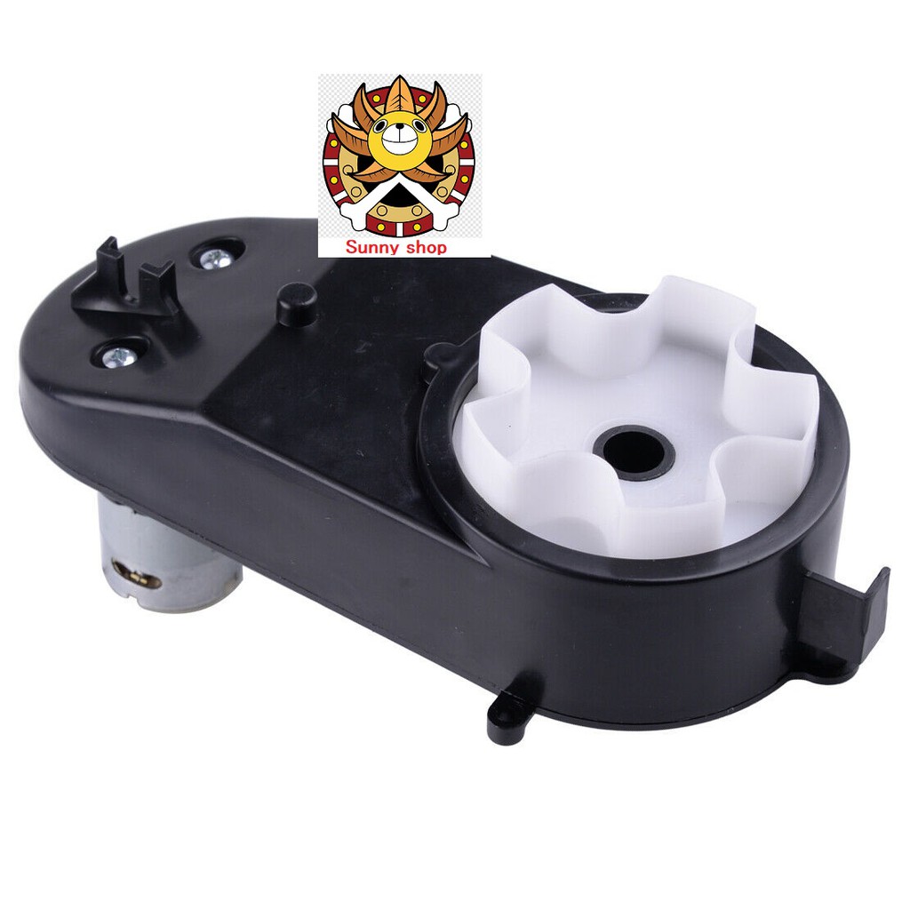 Hộp số cho ô tô điện, xe trẻ em động cơ motor RS 390 12V 16000rpm 5 hoa kèm giắc cắm. Bánh răng thứ 2 bằng thép !