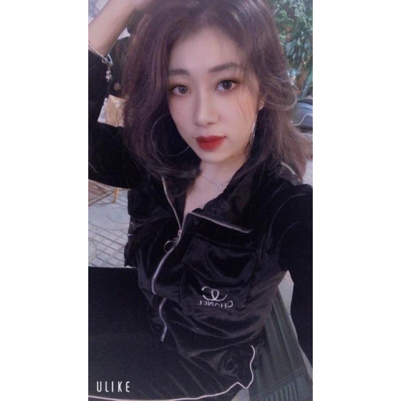 Bộ nhung túi hộp chữ x kéo khoá- Bộ nhung nữ