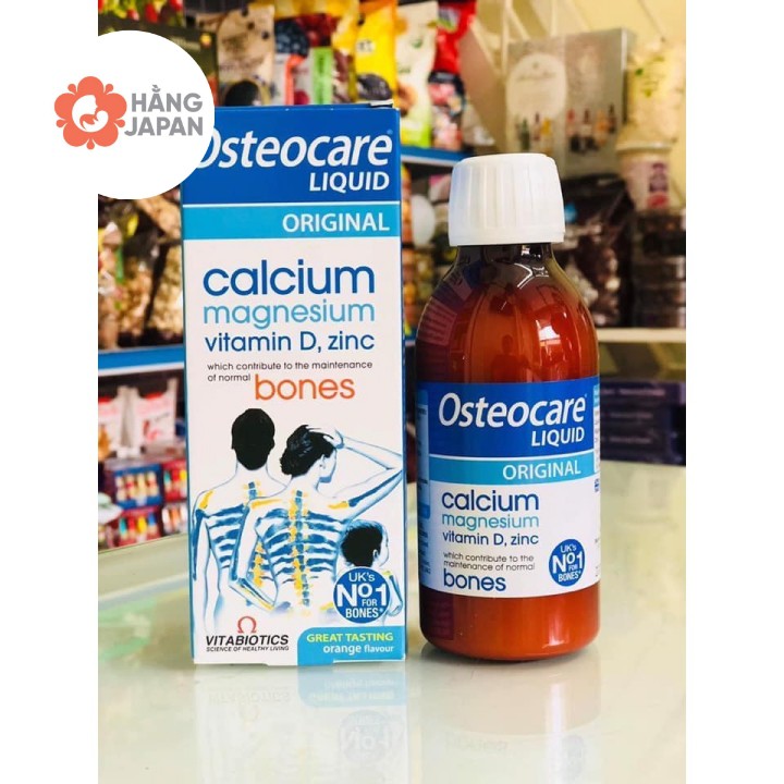 Canxi dạng nước Osteocare 200ml của Anh giúp phát triển xương và răng cho trẻ từ 3 tuổi và bà bầu