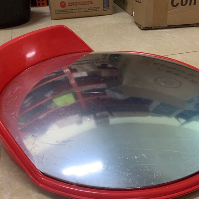 Gương Cầu Lồi Phi 45PC Gương Xóa Điểm Mù Có Mái Che Đường Kính 45 cm