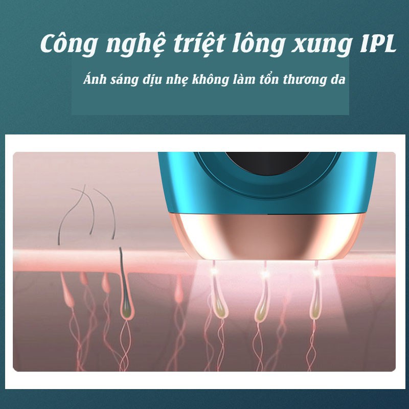 Máy Triệt Lông IPL Intense Pulse Light Màn Hình LCD Giảm Lông Hiệu Quả Model HLW09