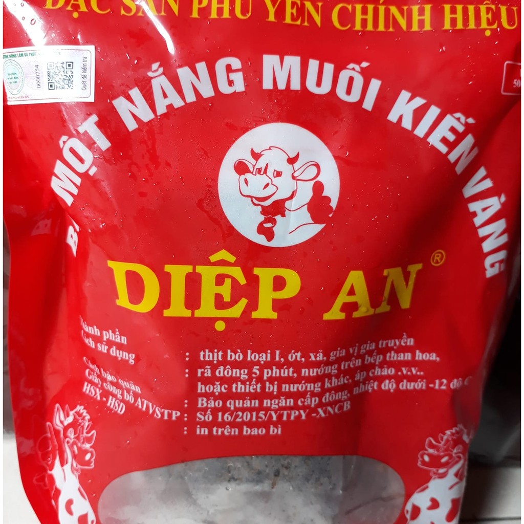 Khô bò một nắng muối kiến vàng Phú Yên