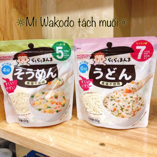 [wakodo] Mì somen/udon/nui  tách muối Nhật Bản