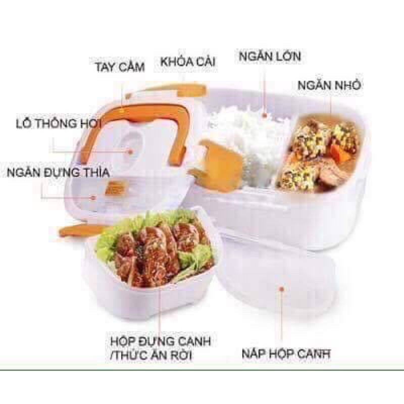 Hộp ủ cơm hâm nóng thức ăn magic lõi inox