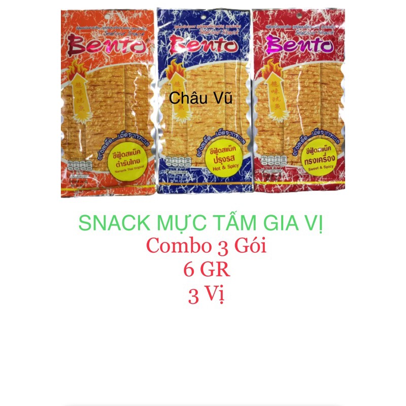 Combo 3 Gói Mực Bento 6gr 3 Vị