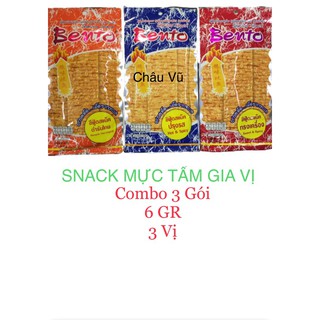 Combo 3 gói mực bento 6gr 3 vị