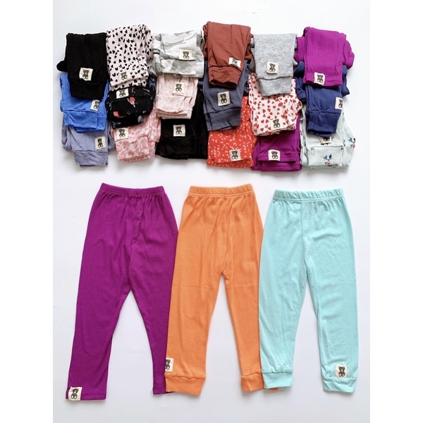 Set 4 quần thun dài cho bé trai bé gái size từ 10-20 cân