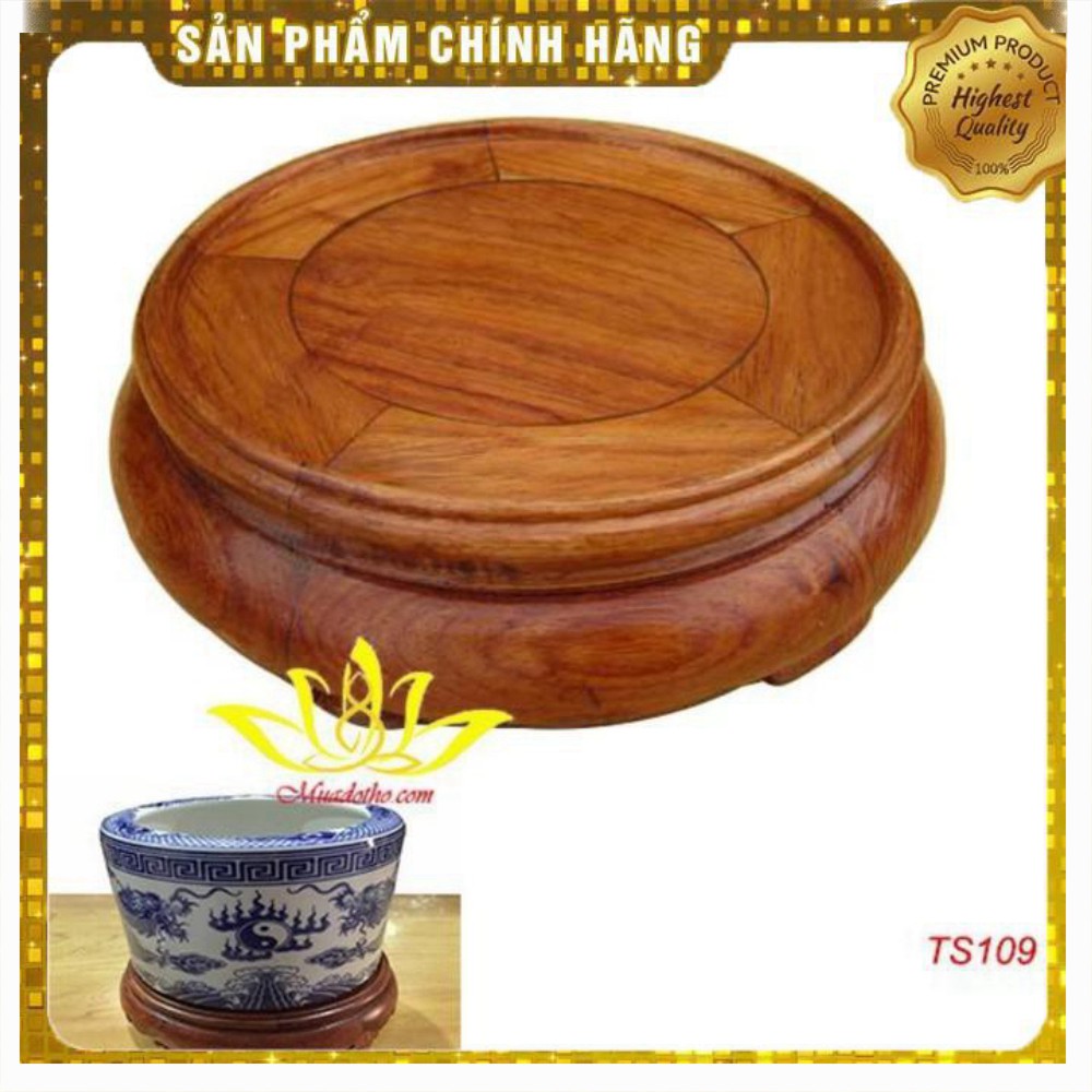 Kỷ tròn - Đôn tròn không chân - Đế bát hương (đồ thờ gỗ, kê bát hương)