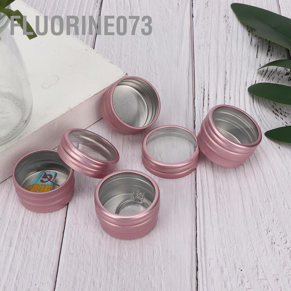 Hộp lưu trữ trang sức Nail Art Hộp nhôm nhỏ Cửa sổ Đóng gói di động Hộp thẻ cứng【BY】