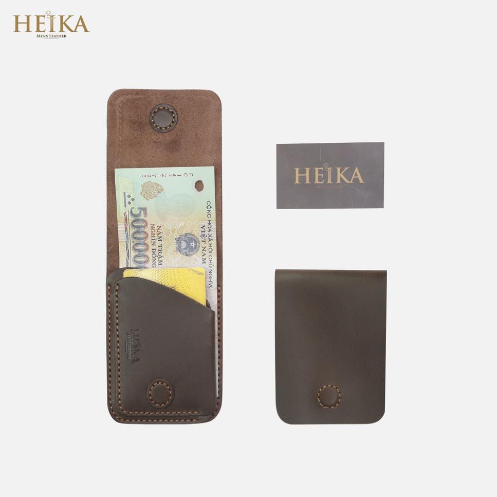 Ví Sen Nam Mini da bò thật nguyên tấm thương hiệu Heika !
