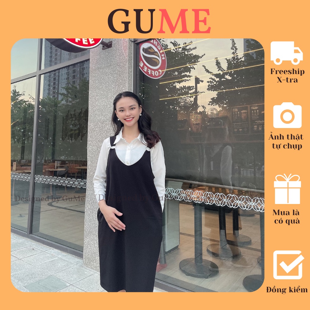Đầm bầu công sở Váy bầu đẹp Sét Yếm Bầu Bum Quai Sắt Tròn MYC1092