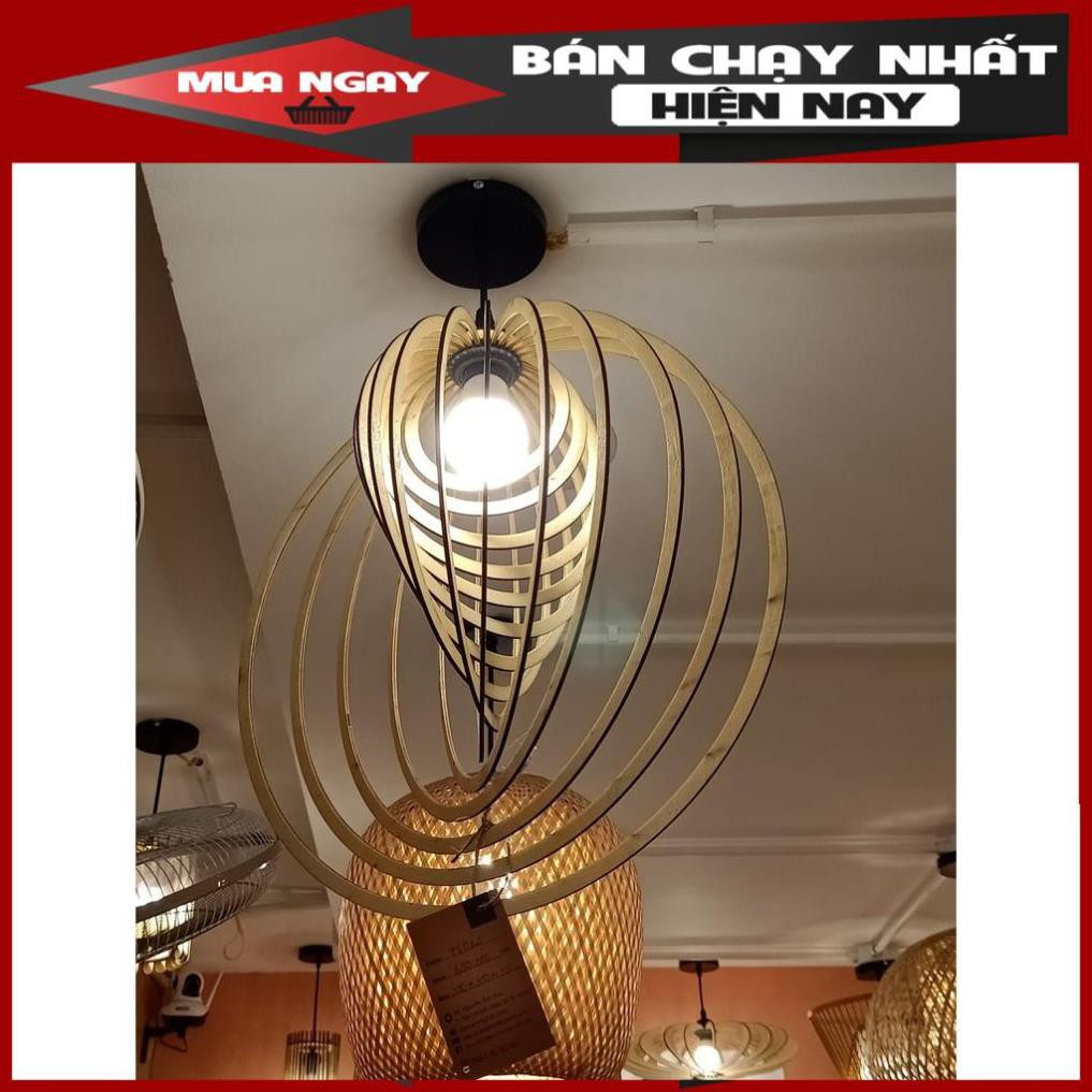 Đèn thả trần bằng gỗ Đèn gỗ thả trần gia công trang trí nhà và decor quán cafe bền đẹp, độc, lạ hiện đại TRENDDECOR