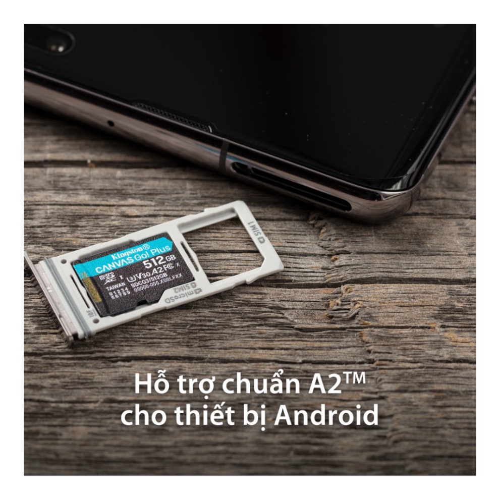 Thẻ nhớ Kingston Canvas Go Plus MicroSD 256GB cho di động Android, camera, flycam và sản xuất video 4K SDCG3/256G | BigBuy360 - bigbuy360.vn