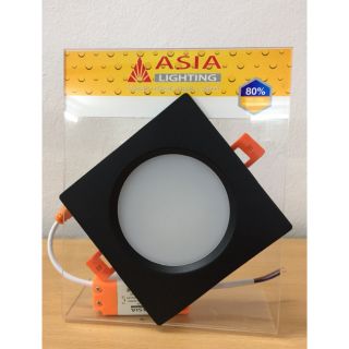 ĐÈN LED ÂM TRẦN  VUÔNG VỎ ĐEN 90/7W ASIA