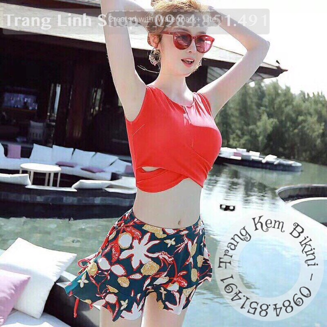 [Tặng hoa cài tóc] Bikini cao cấp - hàng thiết kế - set 3 chi tiết | BigBuy360 - bigbuy360.vn