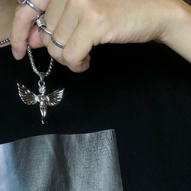 Dây Chuyền Mặt Hình Đôi Cánh Thiên Thần 1345 Phong Cách Hàn Quốc