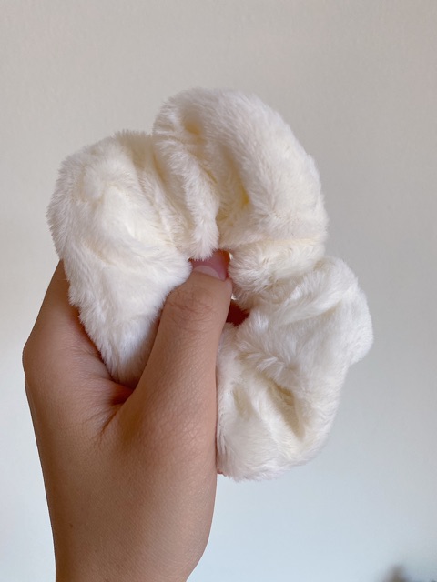 Dây cột tóc bông mềm mại rabbit hair scrunchies