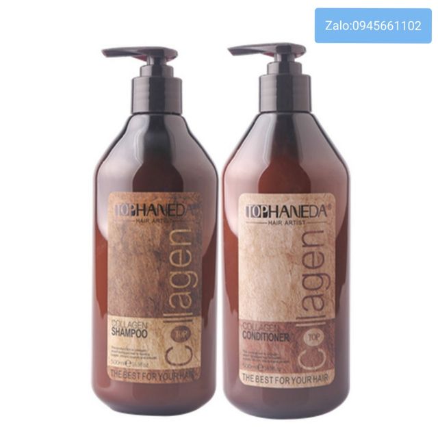 Dầu Gội & Xả siêu mềm mượt TOP HANEDA Collagen 500ml chính hãng Cty Thái Hương