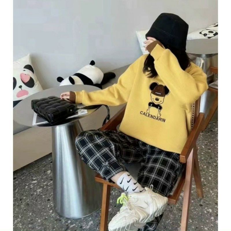 ÁO NỈ GÂU VÀNG NỮ CHẤT NỈ BÔNG