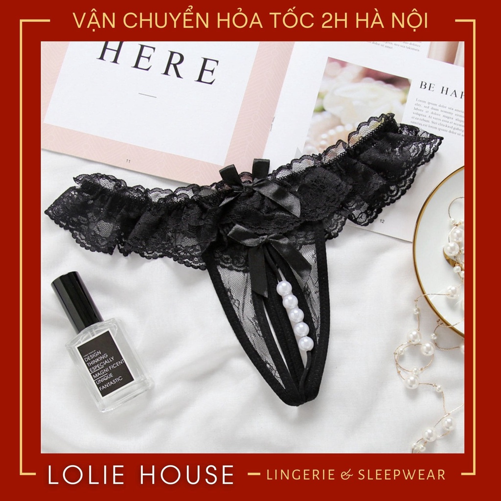 Quần lót lọt khe xẻ đáy không đáy phối ren sexy hở đáy gợi cảm dành cho nữ LOLIE HOUSE - LK15 | BigBuy360 - bigbuy360.vn