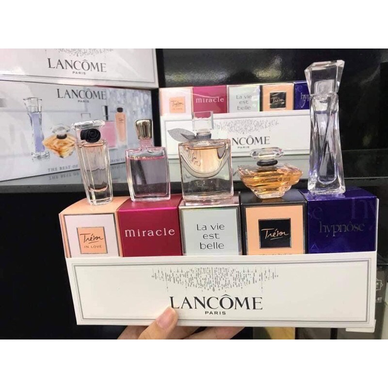 [ Xách tay giá tốt ] Set nước hoa Lancome 5 chai mini