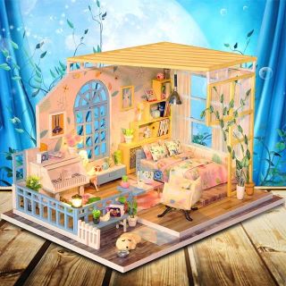 [NHÀ MÔ HÌNH BÚP BÊ DIY] BỘ KIT PHÒNG ĐƠN NEAT AND ELEGANT