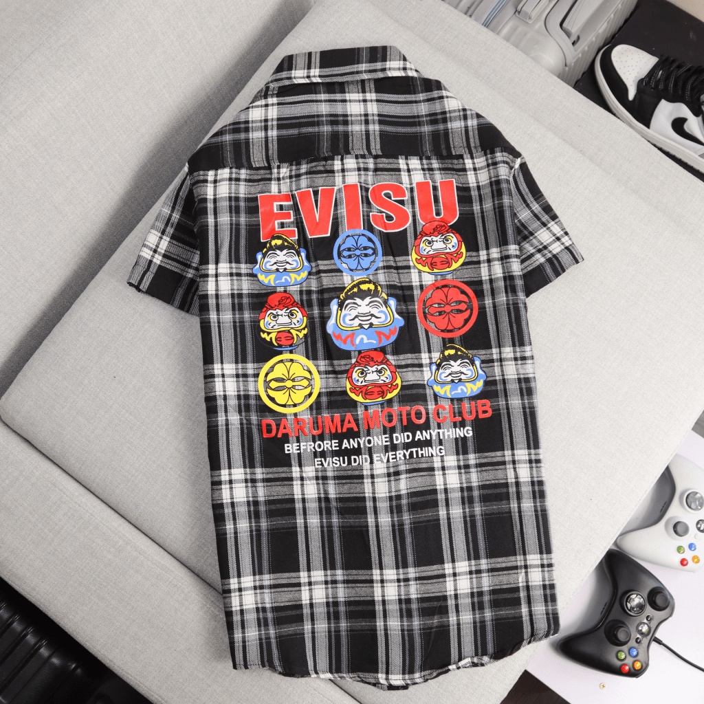 (Free Ship) Áo Sơ Mi Caro Nam Tay Ngắn Họa Tiêt Uvisu Màu Sắc Tươi Trẻ Dễ Phối Đồ VLTN Shop