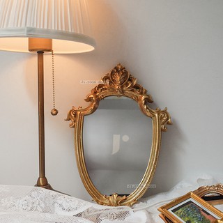[VIP] Gương mạ vàng cao cấp hình dáng cổ điển Vintage trang trí phòng ngủ bàn trang điểm