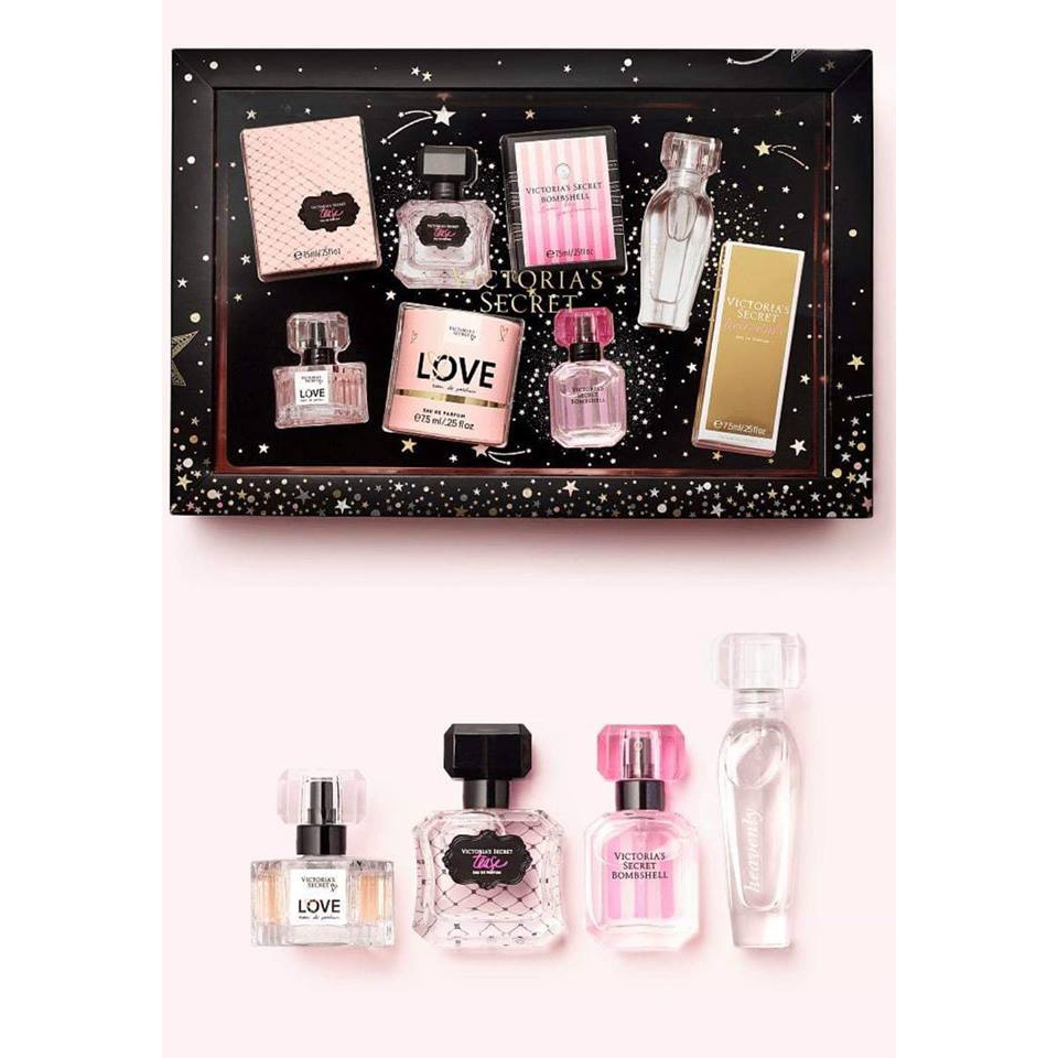 Set nước hoa mini và xịt thơm Victoria's Secret &quot;Best-Of&quot; Limited Gift Set (Phiên bản giới hạn)