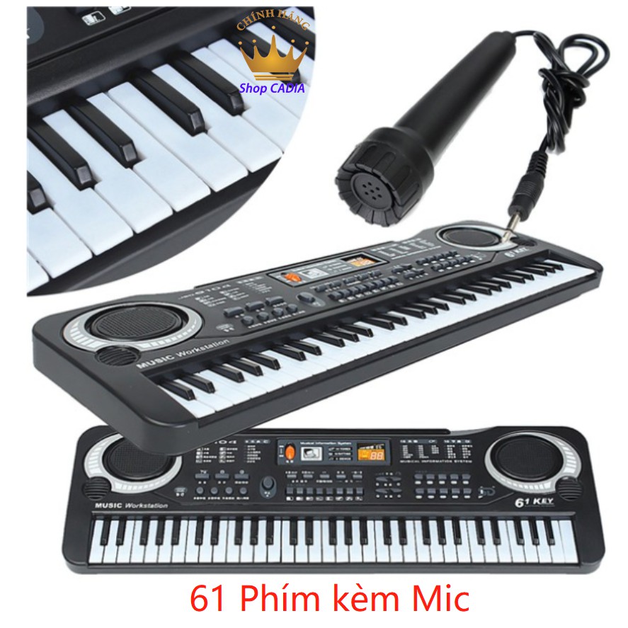 Đàn Piano Đàn Điện Tử 61 Phím Kèm mic Cho Bé Đàn Organ