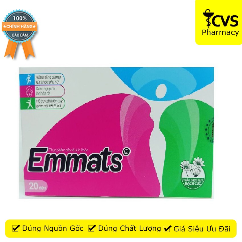 Emmats Hộp 20 Viên - Hỗ trợ tăng cường sức khỏe phụ nữ - CVSPHARMACY