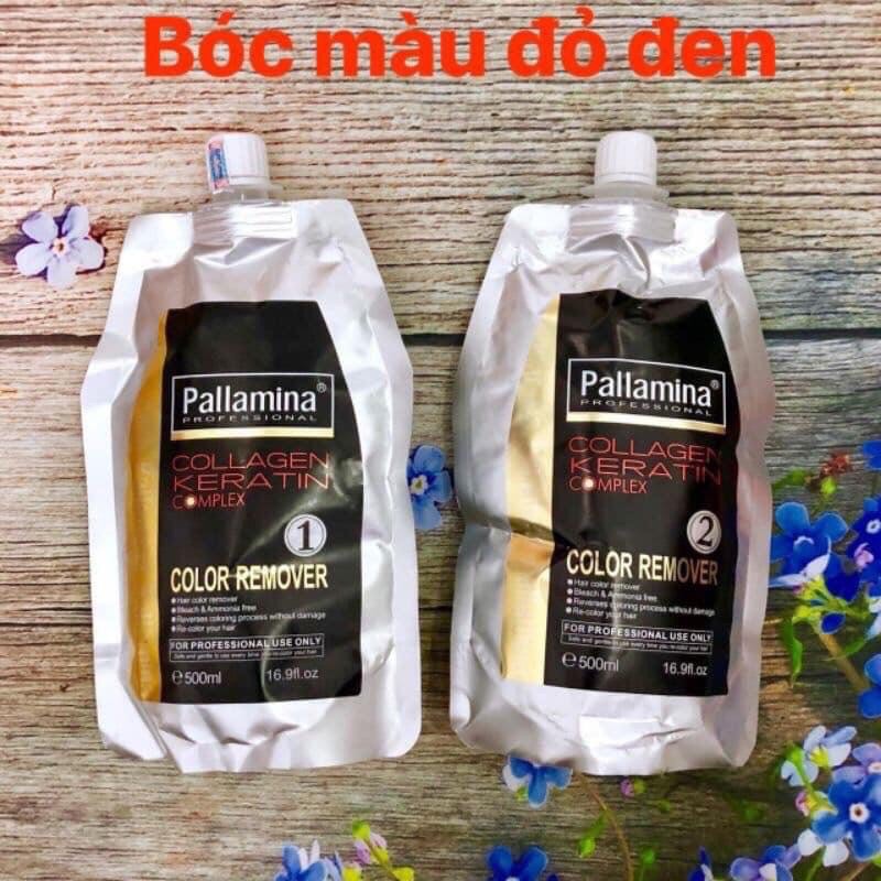 Bóc màu đỏ đen pallamina