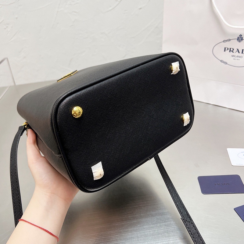 PSO0 PRADA  Galleria Collection Bucket Bag Saffiano Leather Women's Fashion Style Shoulder Bag2022