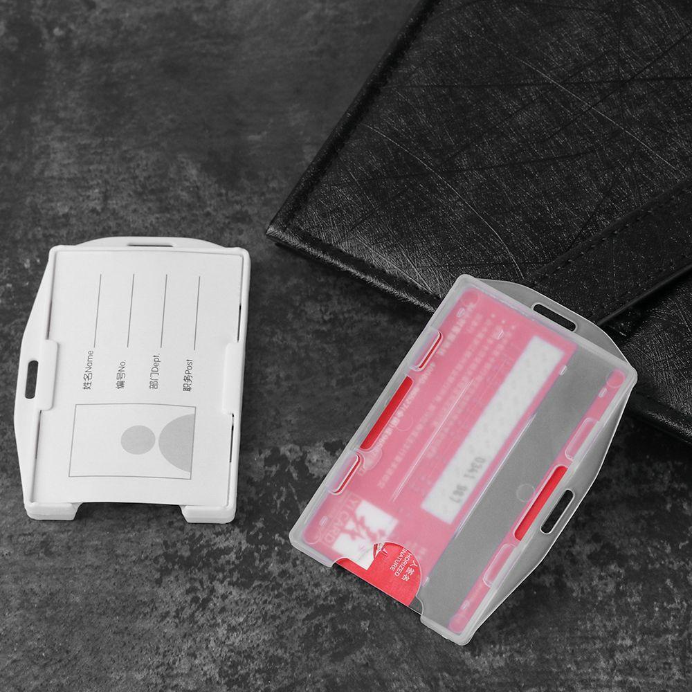Set 1 / 3 Bao Đựng Thẻ ID Bằng Nhựa Cứng Unisex Đa Ứng Dụng
