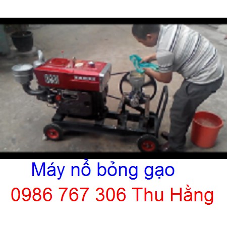 Máy nổ bỏng gạo, máy nổ bỏng 7bec hình sâu,gậy dài giá rẻ.