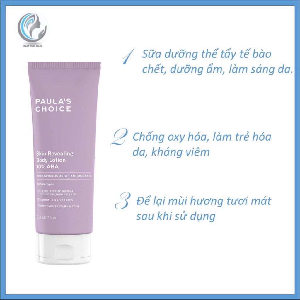 Kem dưỡng trắng da toàn thân AHA 10% Paula’s Choice DB02