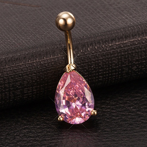 Khuyên rốn hình giọt nước đính kim cương thời trang cho nữ